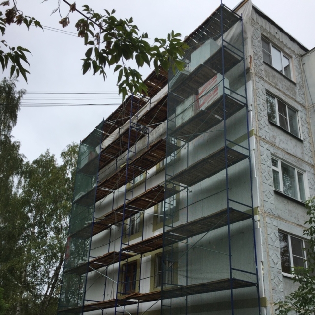 Утепление фасада 5-этажного дома